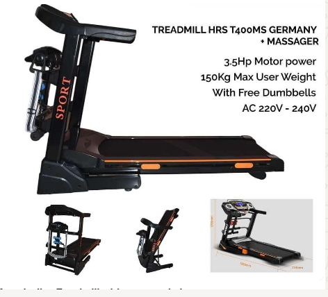 Running Machine Treadmill with Auto Incline, Multi Function Treadmill with Massage Belt 16 km/h Speed