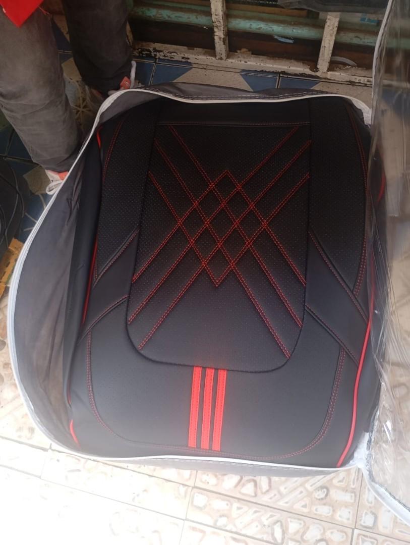 *Pu Leather Waterproof Car Seat Covers With Lumber Support Pillows 5 Seater* 

With headrest