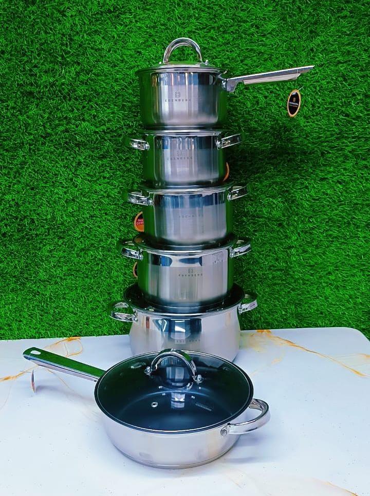 ✨ EDENBERG PURE STAINLESS STEEL COOKING POTS✨
