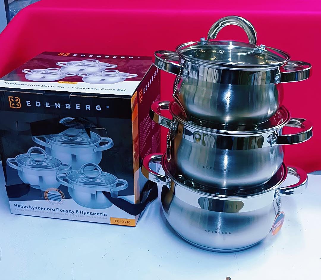 ✨ EDENBERG PURE STAINLESS STEEL COOKING POTS✨