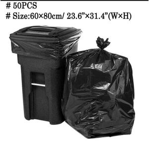 50Pcs/Set Black Large Size Garbage Bags.Top quality large Disposable Garbage/Trash Bags in packets of 50 Pcs. They can hold up to 80 Litres and therefore they are ideal for domestic, office and indust