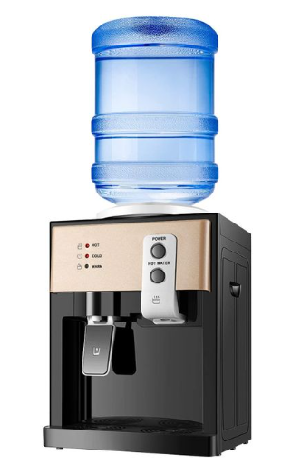 IPCONE Table Top Water Dispenser Silver– Compact, Hot & Normal Water Dispenser With Child Safety Lock, Energy-Efficient, And Sleek Silver Design