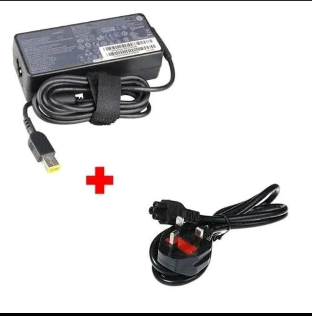 Lenovo Laptop Charger USB 20V, 3.25A 65W Complete With Power Cable
