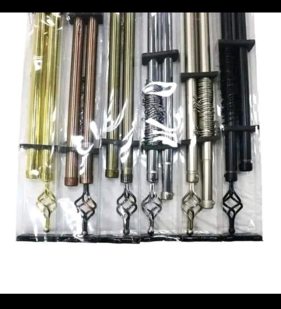 2m, 3m, 4m Premium Adjustable Curtain Rods – Single & Double Options for All Window Sizes