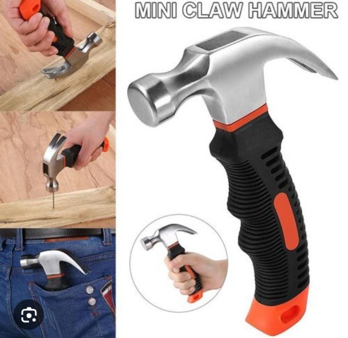 Small Strong Mini Claw Hammer – Perfect for your home DIY needs! Tough metal head, comfy anti-slip grip, and compact size. A must-have tool for every fundi .
