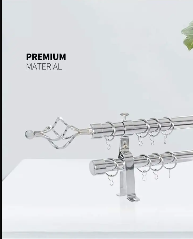 Premium Adjustable  Curtain Rods – Single & Double Options for All Window Sizes 2M ,3M, 4M