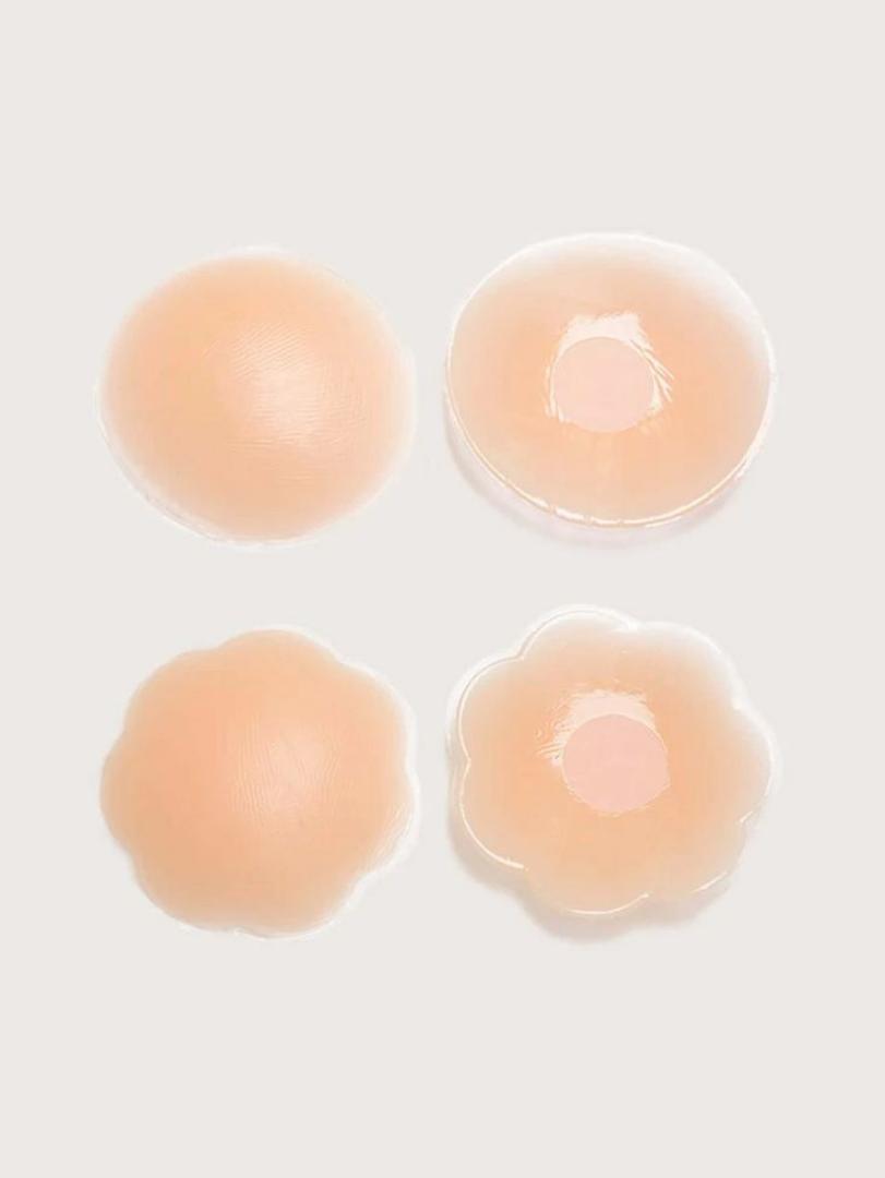 Nipple Stickers Reusable Self-Adhesive Silicone Breast Nipple Cover Bra Pasties Pad Nipple Stickers lingerie Breast Petals for Party Dress Cool Ladies Girl Woman Accesoires Nipple Covers Boob