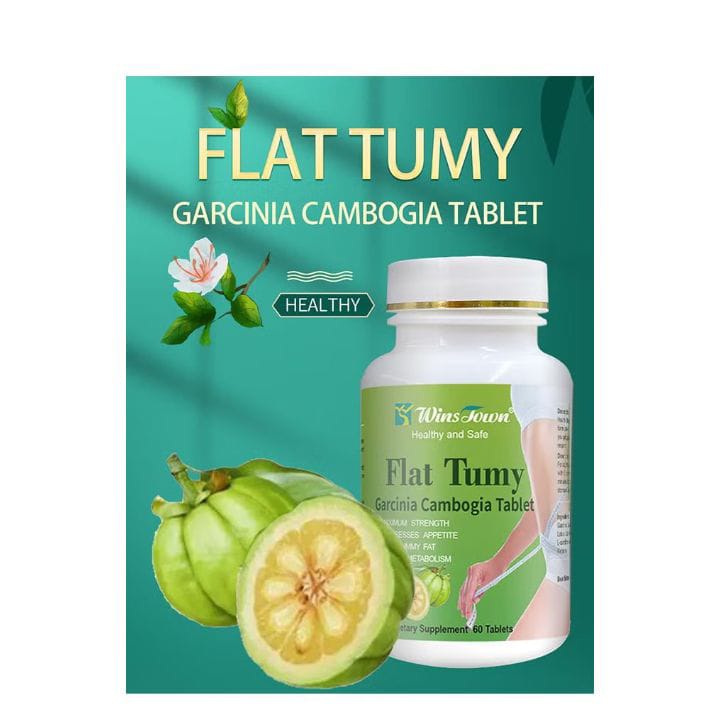 Flat Tummy Tablet With Garcinia Cambogia (800mg) Wins Town Flat Tummy Pills Garcinia Cambogia 60 Capsules Burns Tummy, Suppresses Appetite, and Boosts High Metabolism.