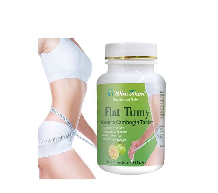 Flat Tummy Tablet With Garcinia Cambogia (800mg) Wins Town Flat Tummy Pills Garcinia Cambogia 60 Capsules Burns Tummy, Suppresses Appetite, and Boosts High Metabolism.