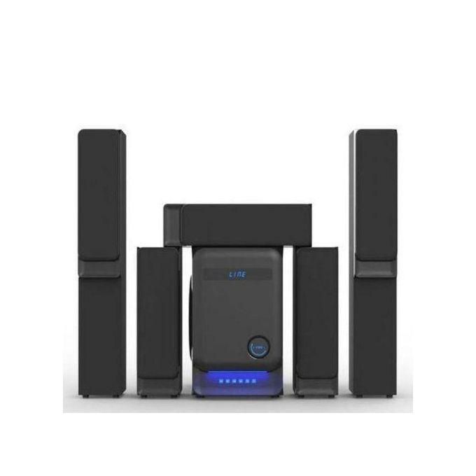Nobel 5.1CH Home Theatre Speaker System 80W R.M.S Sub Woofer P.M.P.O 22000W Bluetooth Radio F.M/Aux Ready Super Bass Surround Sound Remote Control & LED Light
