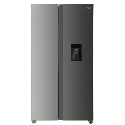 Mika Fridge, 595L, 2 Door Side By Side, No Frost, INVERTER Compressor, Inox Line Brush, Water Dispenser