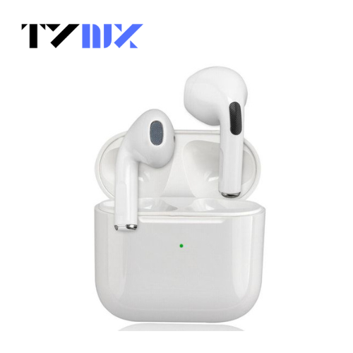 PRO4 Bluetooth 5.3 Wireless Earbuds for iPhone, Samsung & Android – Premium Stereo Sound, Ultra-Fast Connection & All-Day Comfort – Sleek White Design White