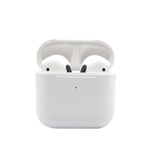 PRO4 Bluetooth 5.3 Wireless Earbuds for iPhone, Samsung & Android – Premium Stereo Sound, Ultra-Fast Connection & All-Day Comfort – Sleek White Design