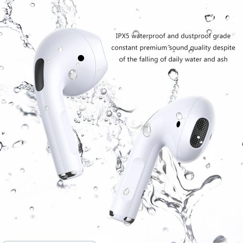 PRO4 Bluetooth 5.3 Wireless Earbuds for iPhone, Samsung & Android – Premium Stereo Sound, Ultra-Fast Connection & All-Day Comfort – Sleek White Design