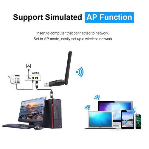 USB Wireless Network/LAN Dongle Adapter 150Mbps Ralink RT8188 802.11n  Wifi Adapter for Desktop Computer with  Antenna