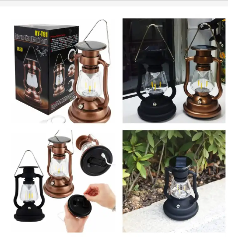 Solar Small Lantern: A versatile and portable lantern powered by solar energy, USB charging, and a hand crank for reliable lighting in any situation.
