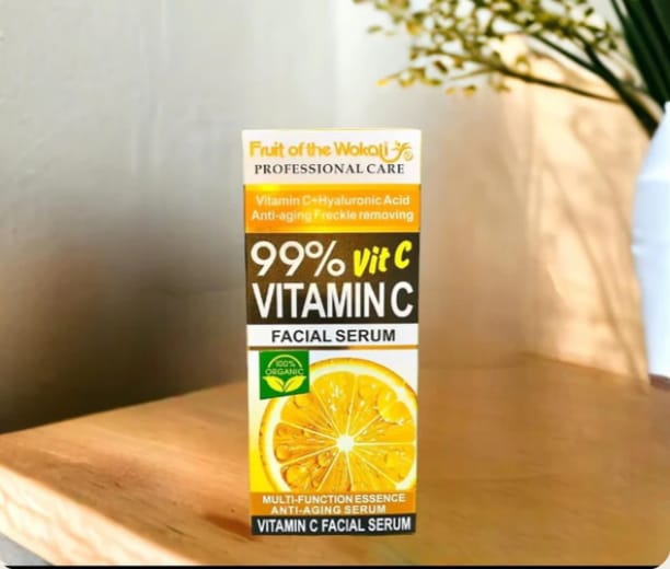 Fruit Of The Wokali 99% Vitamin C Facial Serum For Dark Spots Anti-aging Freckle Removing Lines Minimize Existing Wrinkles Multi-Function Essence Anti-Aging Serum Cream and Moisturizer