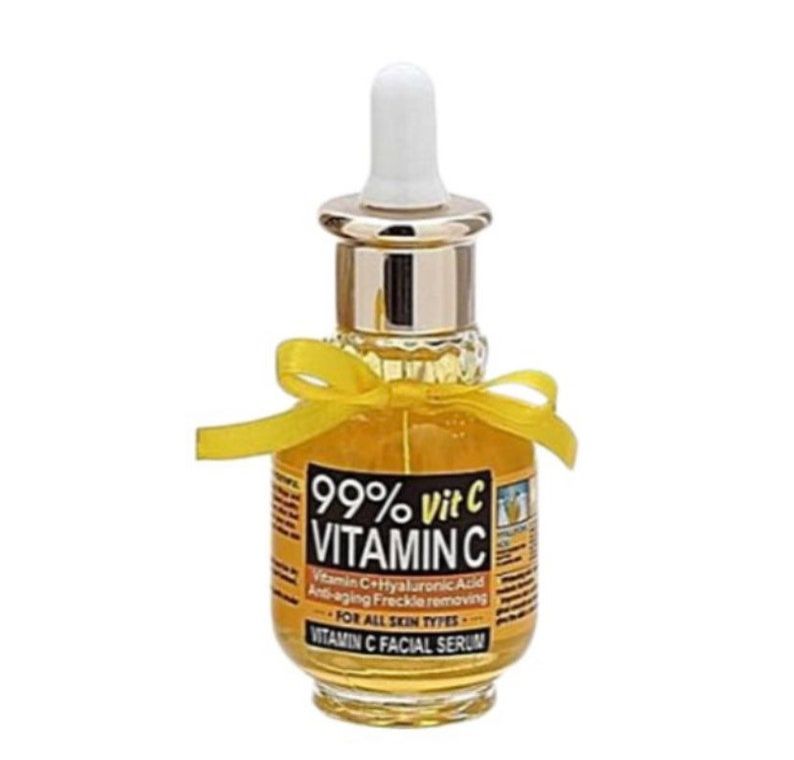 Fruit Of The Wokali 99% Vitamin C Facial Serum For Dark Spots Anti-aging Freckle Removing Lines Minimize Existing Wrinkles Multi-Function Essence Anti-Aging Serum Cream and Moisturizer