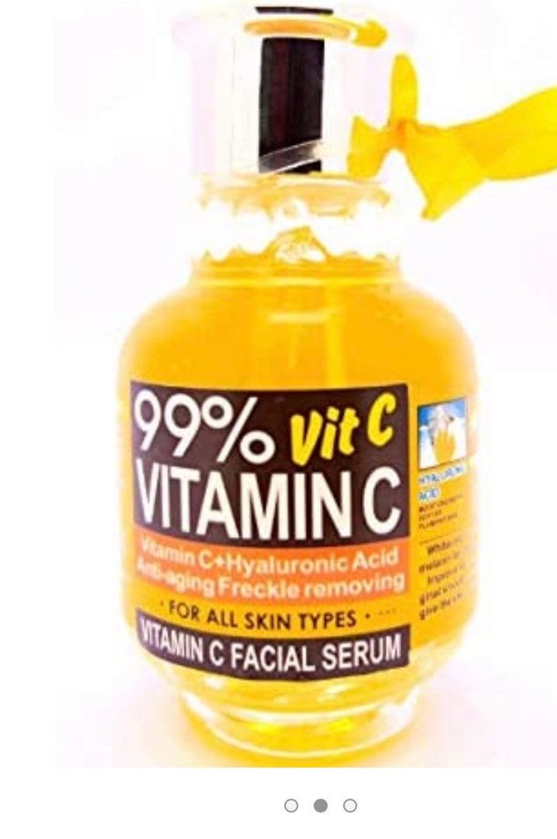 Fruit Of The Wokali 99% Vitamin C Facial Serum For Dark Spots Anti-aging Freckle Removing Lines Minimize Existing Wrinkles Multi-Function Essence Anti-Aging Serum Cream and Moisturizer