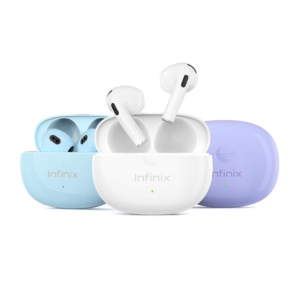 Infinix XBuds 3 XE31  Bluetooth Earbuds Clear Calls & Sound Ai ENC Noise Cancellation Long Battery life 30 hours Wireless Earphones IPX4 Water Resistant 1 Year Warranty
