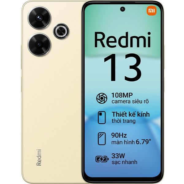 XIAOMI REDMI 13 6GB RAM +128GB ROM 108MP + 2MP Super Clear Main Camera Stylish PHONE  glass back Design 13MP Front Camera 5030mAh type C 33W fast charging 90Hz Refreshment rate SMARTPHONE