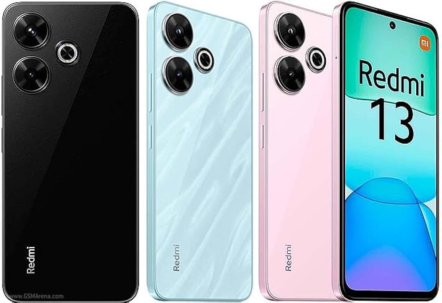 XIAOMI REDMI 13 6GB RAM +128GB ROM 108MP + 2MP Super Clear Main Camera Stylish PHONE  glass back Design 13MP Front Camera 5030mAh type C 33W fast charging 90Hz Refreshment rate SMARTPHONE