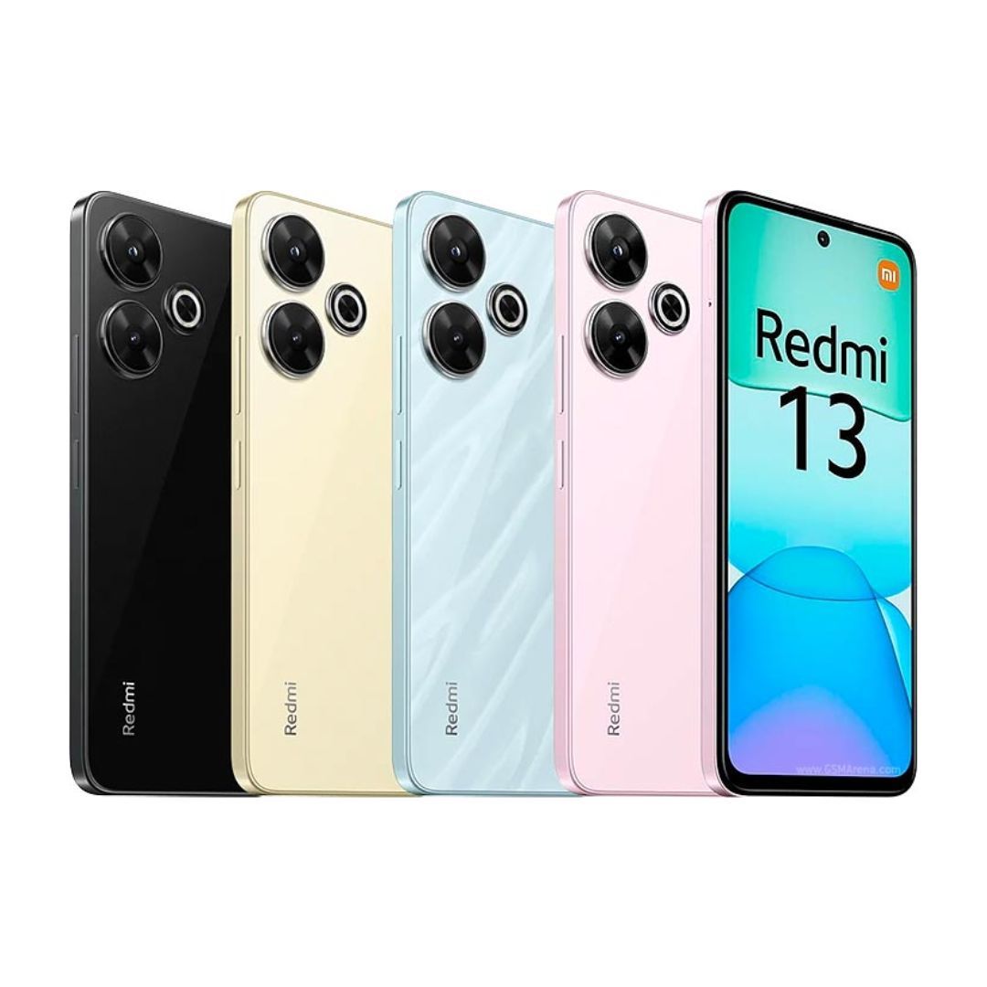 XIAOMI REDMI 13 6GB RAM +128GB ROM 108MP + 2MP Super Clear Main Camera Stylish PHONE  glass back Design 13MP Front Camera 5030mAh type C 33W fast charging 90Hz Refreshment rate SMARTPHONE
