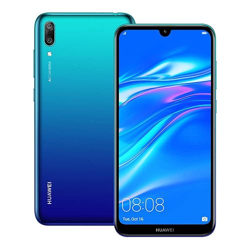 Huawei Y7 Pro  6.26" HD+ Display 4GB RAM + 128GB ROM  13MP+2MP Dual Camera  4000mAh Face Unlock -V Dual SIM 4G Smartphone  touchscreen  Long battery life smartphone Dual camera Smartphonephone