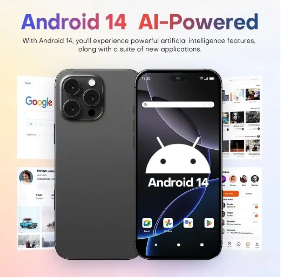 CALUS 16 Pro  Max Android 14 Smartphone 128GB ROM  + (4+4)  8GB RAM 6.6-inch IPS LCD Screen Display 5200mAh Battery Capacity OCTA-CORE Processor 26MP Dual main camera + 13MP Selfie Android Smartphone