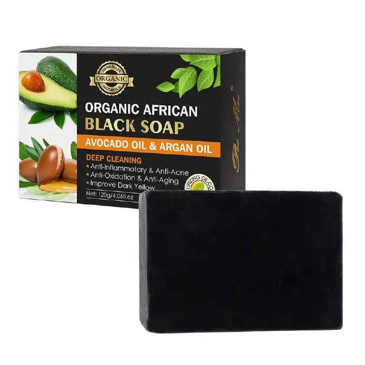 Organic African Black Soap With Avocado Oil & Argan Oil