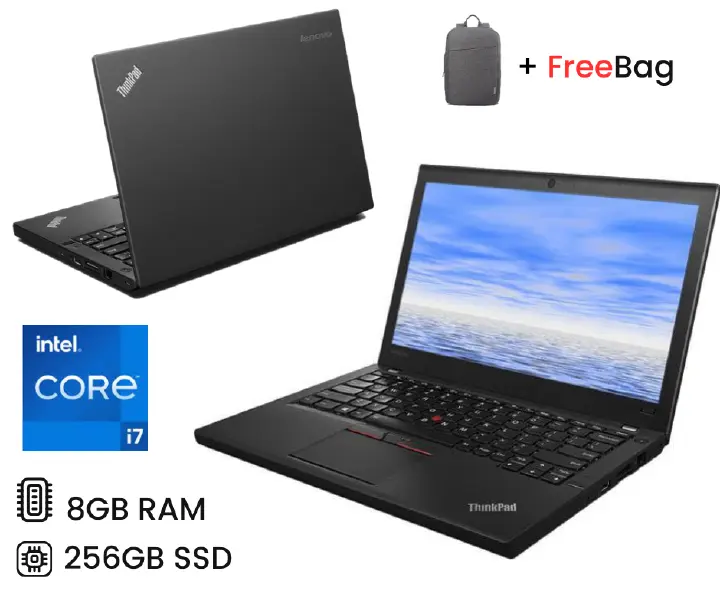 Lenovo ThinkPad X260 Intel Core i7 8GB RAM 256GB SSD, 12.5 Inches display, 2.5GHz 6th generation Ex-UK Laptop
