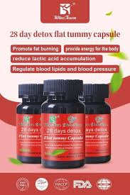 28 Days Detox Flat Tummy Capsules Supports Detoxification, Burns Belly Fat, Aids Weight Loss, Boosts Energy, Natural Herbal Ingredients