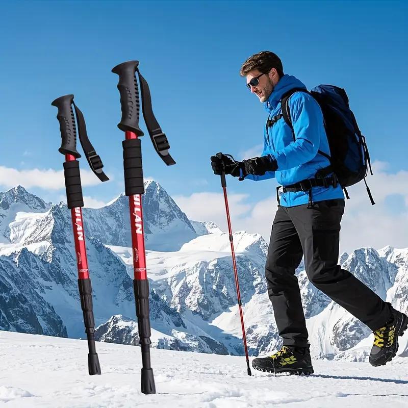 Quality Strong Adjustable Hiking Pole Trekking Pole Walking Stick Support Anti sock