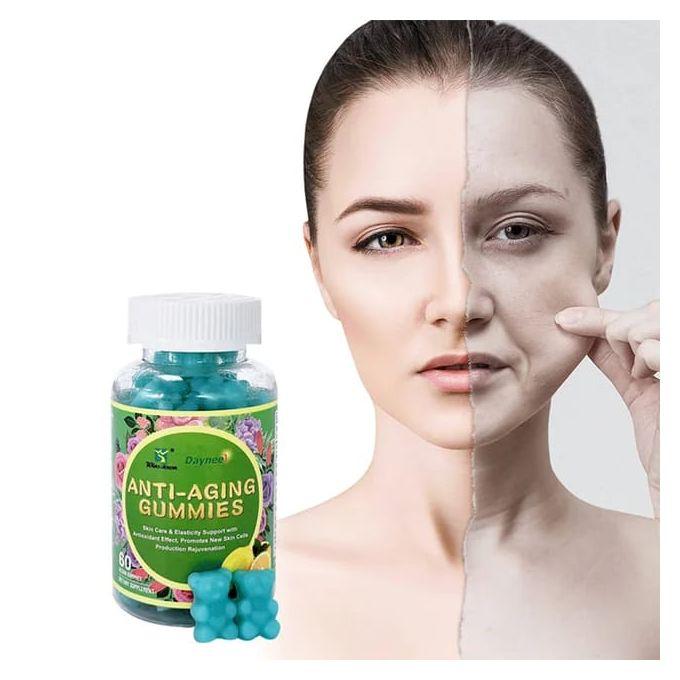 Daynee Anti-aging, Anti-wrinkle& Anti-acne Gummies 60Pcs For Skin Elasticity And Cells Renewal Tightens Improves Appearance of Pores Vitamin Supplement For Soft Skin