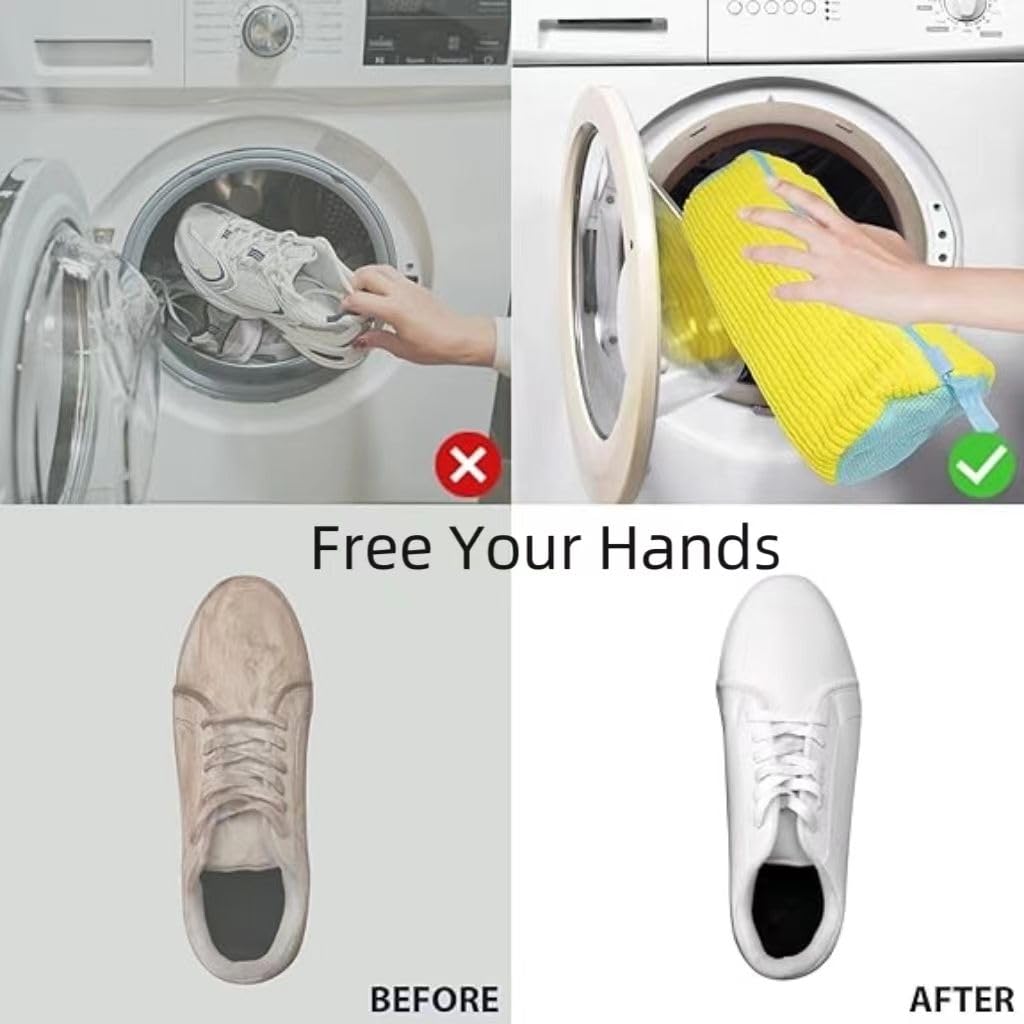 Reusable Shoe Washing Machine Bag Shoe Wash Bag Cleaning Tools Increased Friction Inside With Zip Reusable Various Shoe Types Keep Fresh Clean and Renew Versatile Laundry Shoe Bag,Gift for Women