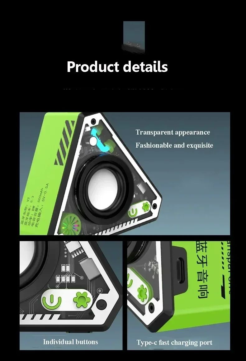 Mini Wireless Speaker With Lights IPX3 Waterproof Small Portable Speakers With 360° Surround Sound For Home Travel Outdoor Perfect for Outdoor and Home Use Ideal Gift for Women Girls and Boys