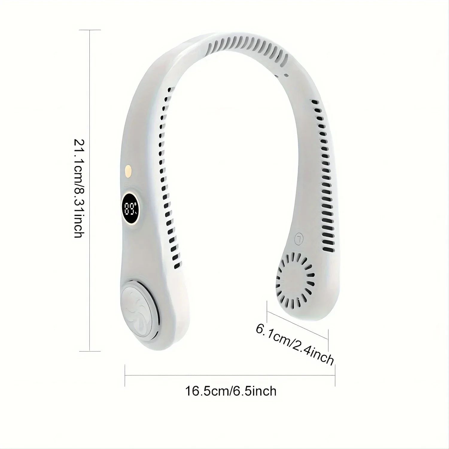 New Fashionable Portable Hanging Neck Fan USB rechargeable Handheld fan without blades Wearable Quiet Fan for Outdoor Indoor Cooling Personal Fan Birthday Holiday Ideal Gift Men Women Summer Travel
