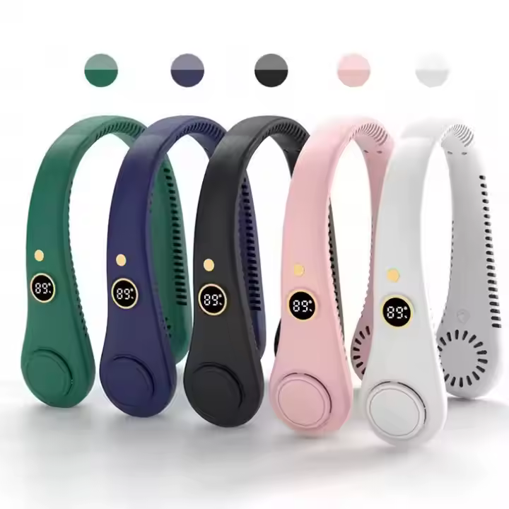 New Fashionable Portable Hanging Neck Fan USB rechargeable Handheld fan without blades Wearable Quiet Fan for Outdoor Indoor Cooling Personal Fan Birthday Holiday Ideal Gift Men Women Summer Travel