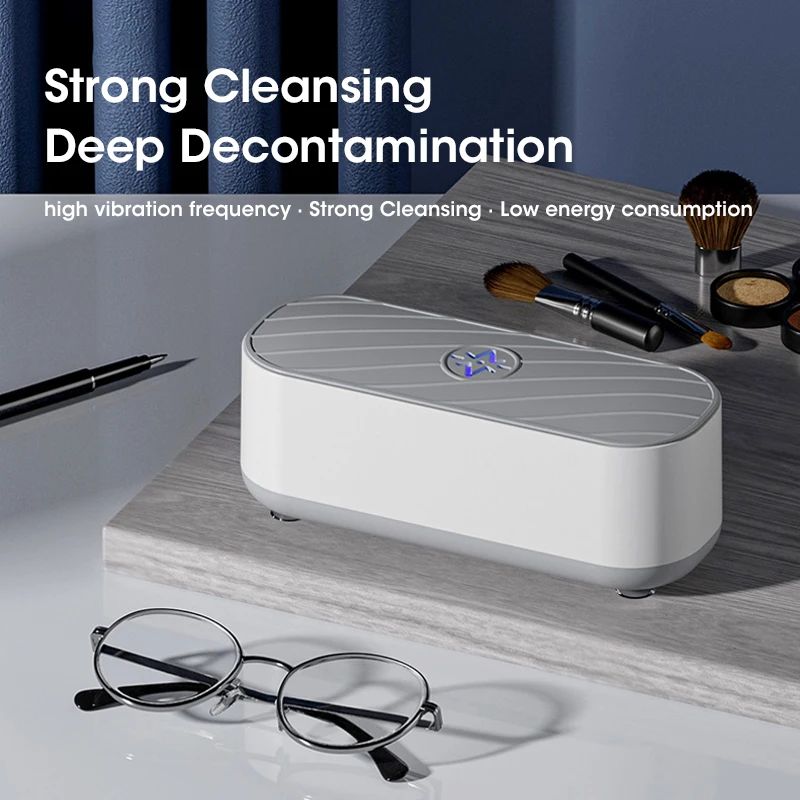 Upgraded Portable Ultrasonic Cleaning Machine High Frequency Vibration Washing Machine Cleaners Jewelry Glasses Watch Ring Necklaces Dentures Makeup tools Child's products Shaver Cleaning Tools