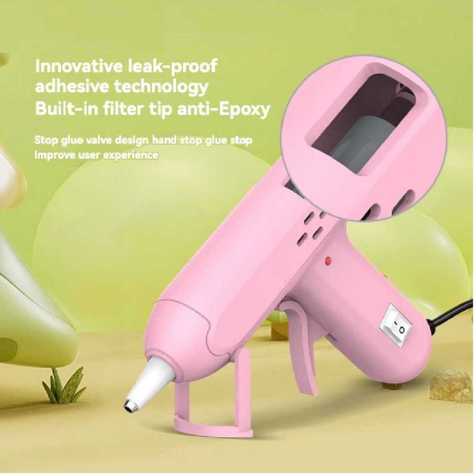 Upgraded Hot Glue Gun, Electric Hot Glue Gun, 20W Mini Hot Melt Glue Gun and 7 mm  Glue Sticks for School Crafts Handcrafts DIY Craft Projects and Home Quick Repairs, Electric Mini Household Tool