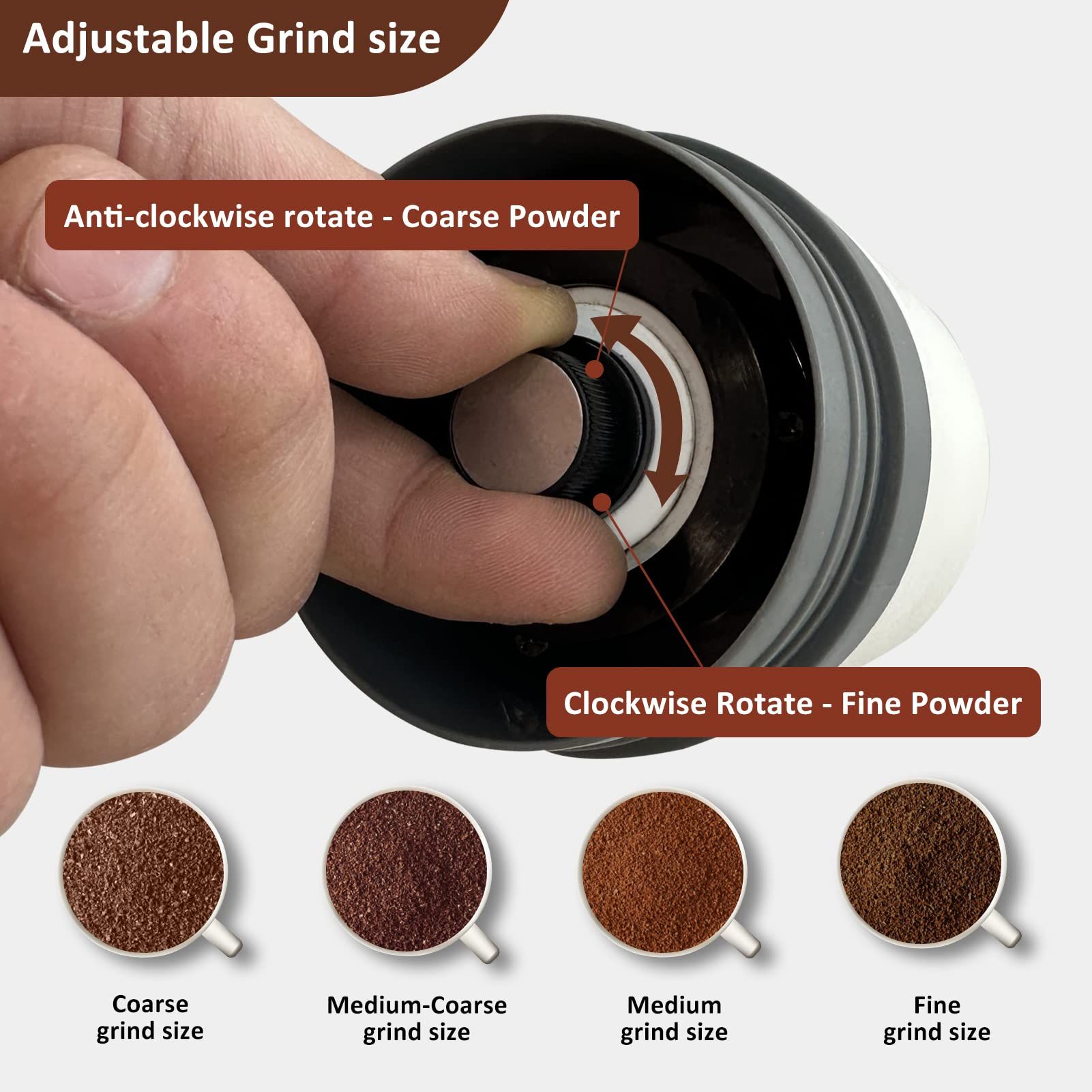 Portable Hand Coffee Grinder and Brewer All-in-One Manual Coffee Maker for Home and Outdoor Hand Operated Fresh Flavor Anytime Portable Design Enjoy Freshly Ground Coffee Coffee Makers