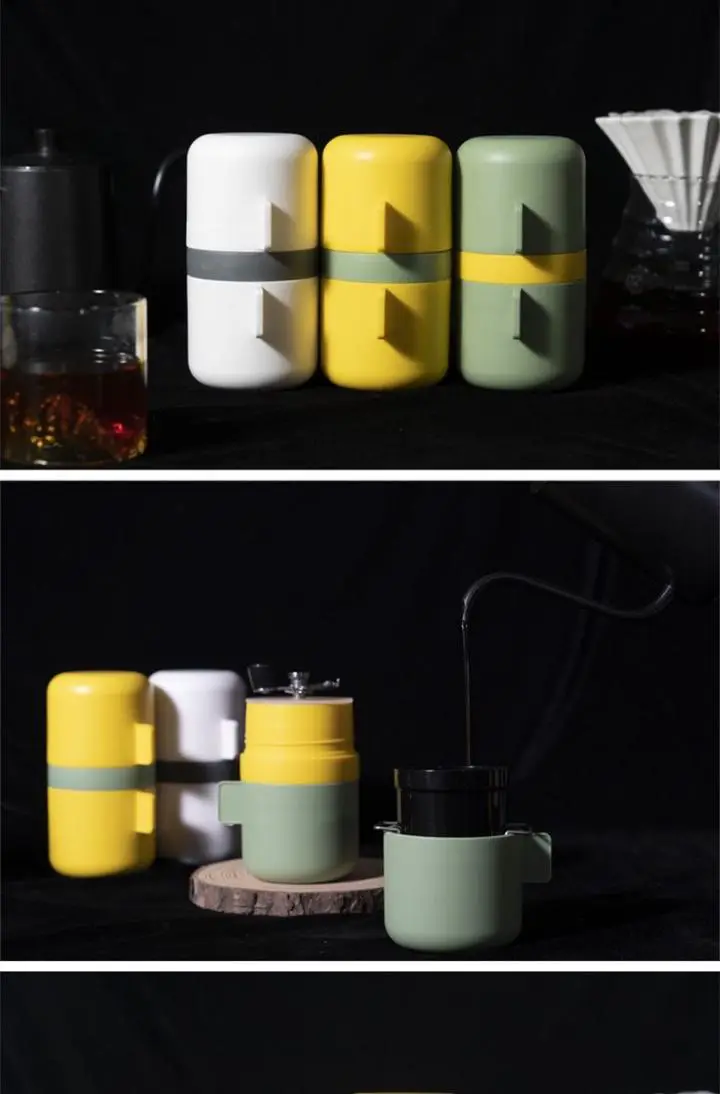 Portable Hand Coffee Grinder and Brewer All-in-One Manual Coffee Maker for Home and Outdoor Hand Operated Fresh Flavor Anytime Portable Design Enjoy Freshly Ground Coffee Coffee Makers