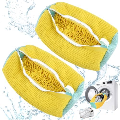 Washing Machine Bag Reusable Laundry Kit with Zipper Deep 360° Cleaning Shoe Bag Lightweight Portable Shoe Cleaner for Sneakers Canvas Tennis Trainers Laundry Storage Bag Value Gift for Women Mother