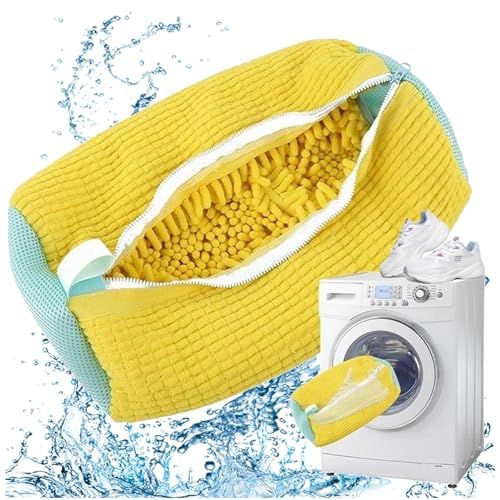 Washing Machine Bag Reusable Laundry Kit with Zipper Deep 360° Cleaning Shoe Bag Lightweight Portable Shoe Cleaner for Sneakers Canvas Tennis Trainers Laundry Storage Bag Value Gift for Women Mother