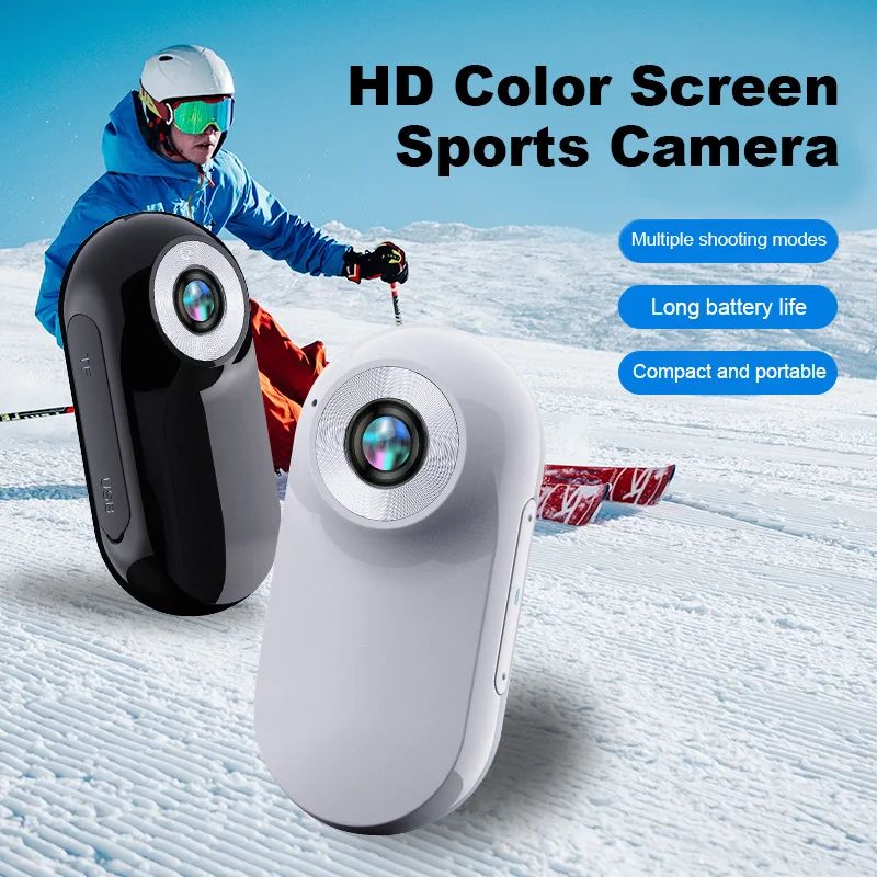 1080P Mini Pokcet Camera HD Screen Body Camera Mini Action Camera Magnetic Pocket Thumb Camera Monitors With Wide Angle Lens Mini Portable Stable Sport Action Video Camera for Traveling Pet Walking