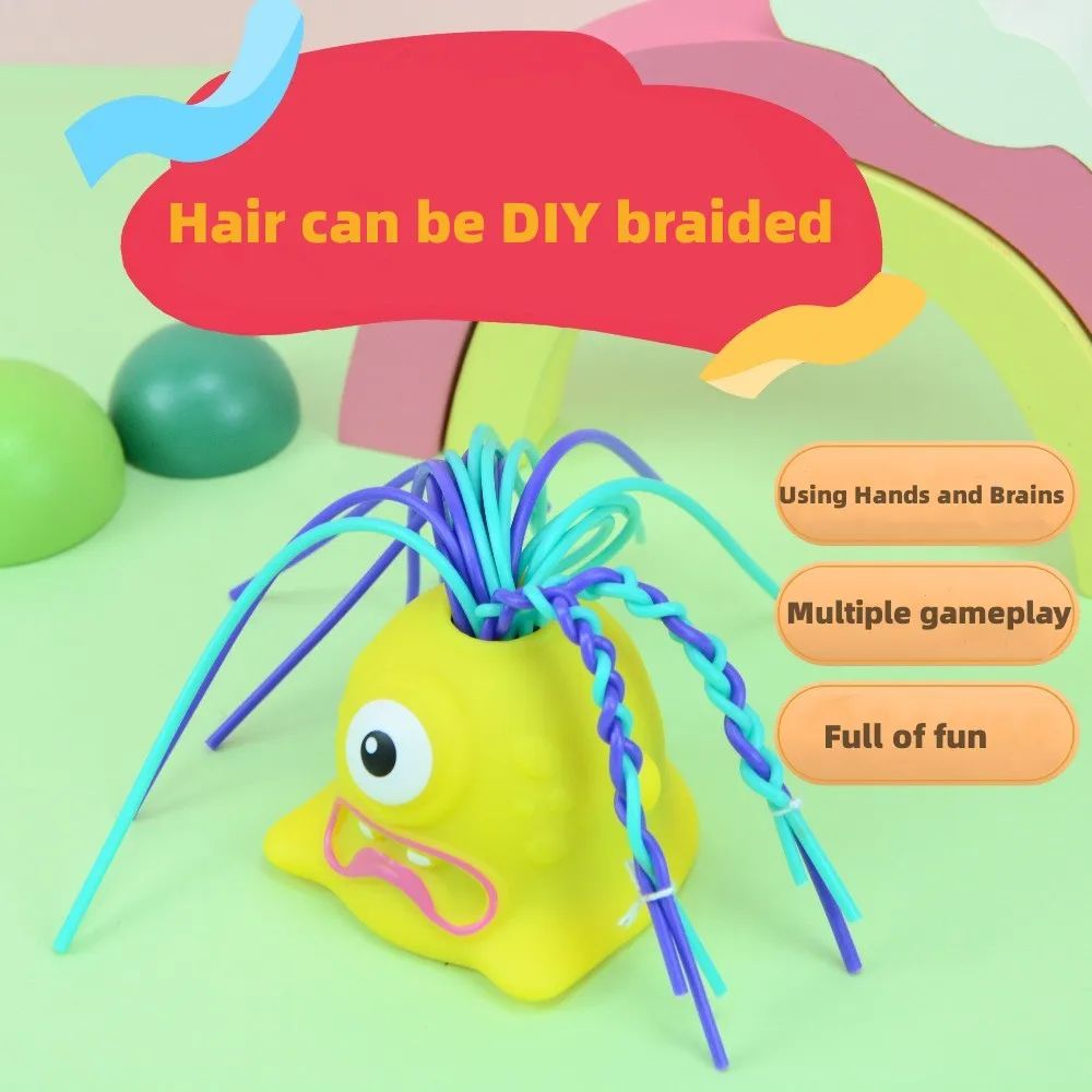 Creative Novelty Funny Hair Pulling Will Be Screaming Little Monster Toys Squeeze Prank Fidget Sound Toy Stress Relief Toy with Different Screaming and Venting Fidget Toys for Adults Teens Kids