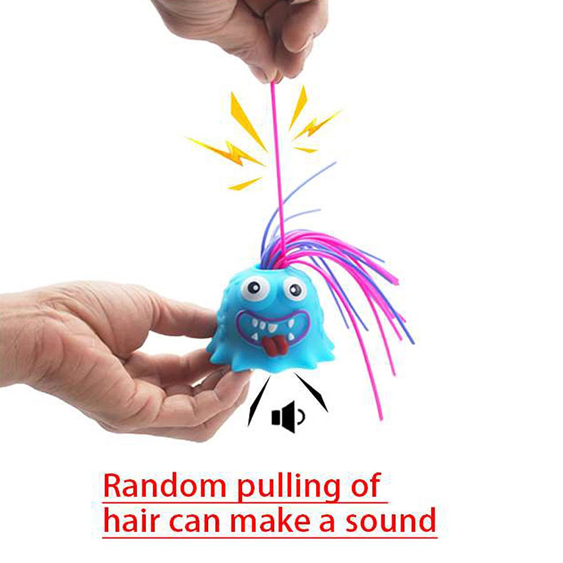 Fidget Toys Hair Fun Pulling Stress Relief Toys with Differernt Screams Novelty Screaming Monster for Adults Teens and Kids New Novelty Funny Screaming Little Monster Toys