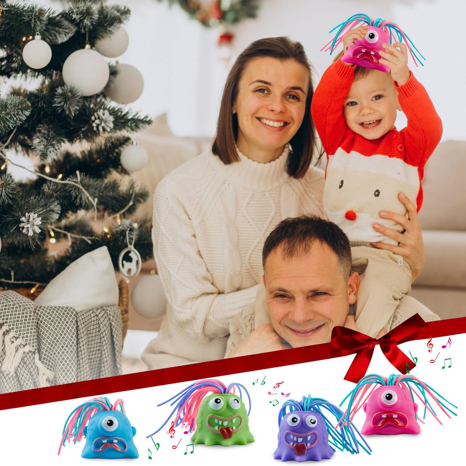Fidget Toys Hair Fun Pulling Stress Relief Toys with Differernt Screams Novelty Screaming Monster for Adults Teens and Kids New Novelty Funny Screaming Little Monster Toys