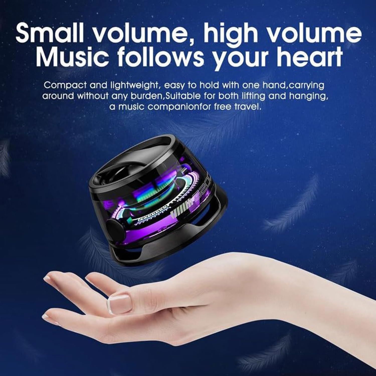 Multifunctional Magnetic Bluetooth Speaker Multifunctional Portable G200 Speaker with Multi RGB Color Light Show-3D Surround Sound Effect Phone Stand for iPhone Android TWS Pairing Outdoor Travel Home