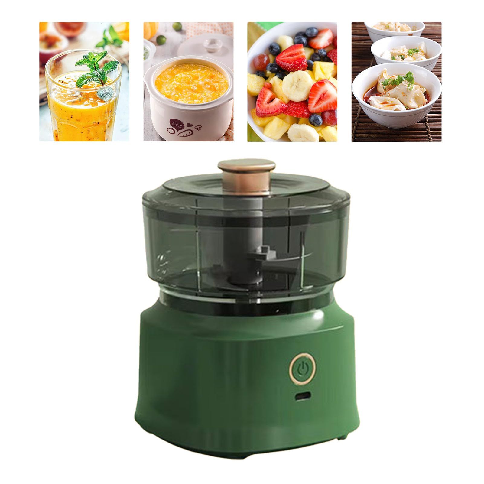 Electric Garlic Chopper Garlic Masher Mincer 350ml USB Rechargeable Garlic Mincer 350ml Baby Food Machine Meat Grinder Vegetable Cutter with Stainless Steel Blade Mini Chopper for Baby Food Family Use